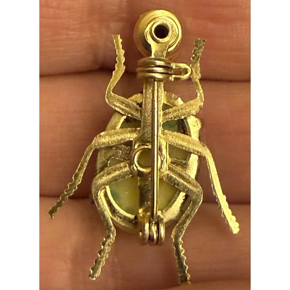 Vintage/Antique Goldtone Rhinestone Bug/Insect Brooch‎ 1.5